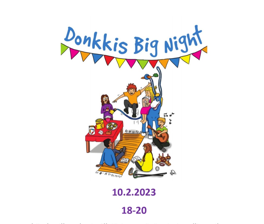 Donkkis Big Night - toiminnallinen ilta eskarista 6. luokkalaisiin seurakuntatalolla.