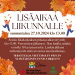 Lisäaikaa liikunnalle