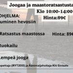 Joogaa ja maastoratsastusta