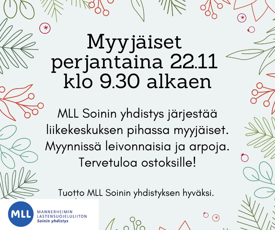 Mll soinin yhdistyksen myyjäiset