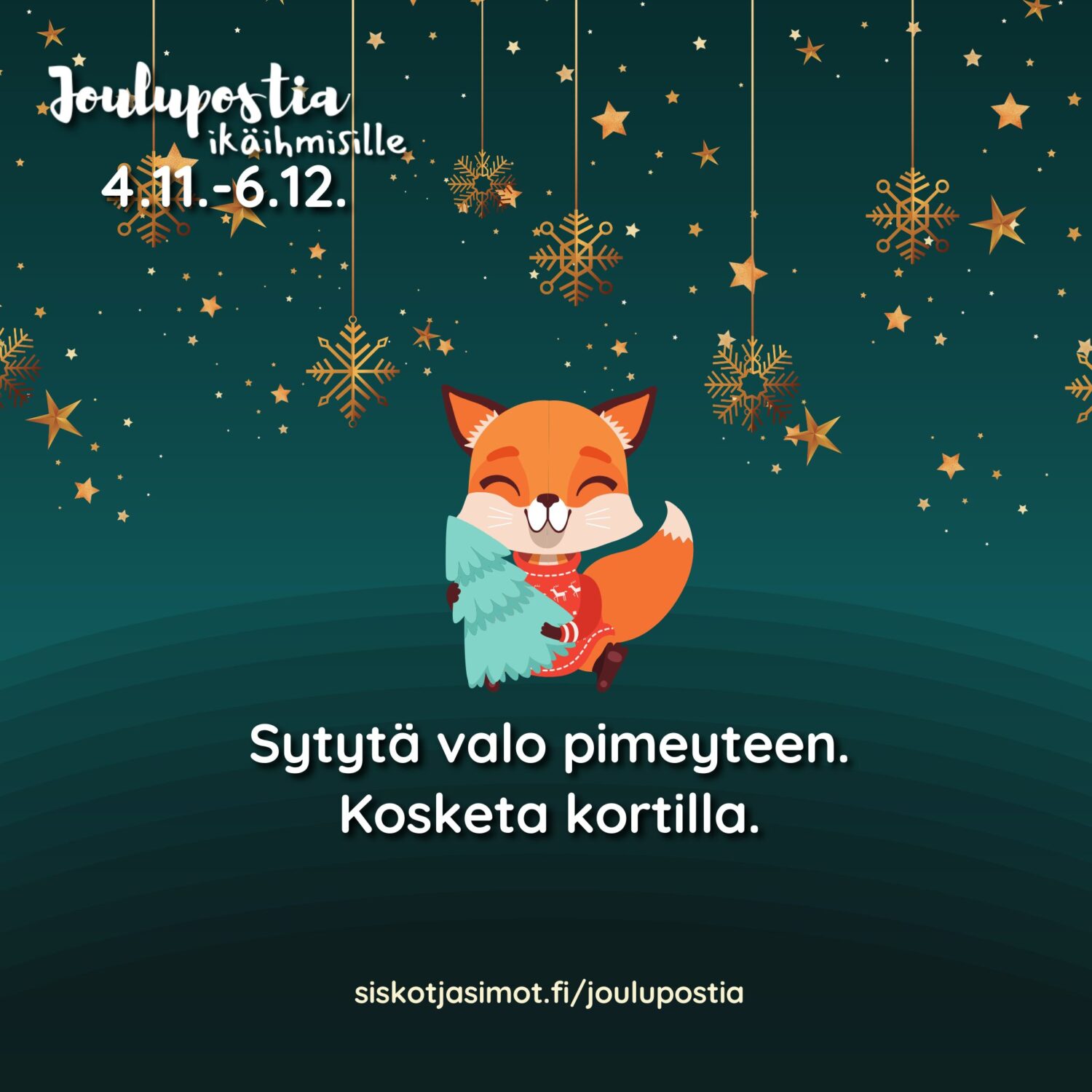 Joulupostia ikäihmisille -kampanja 4.11.- 6.12.