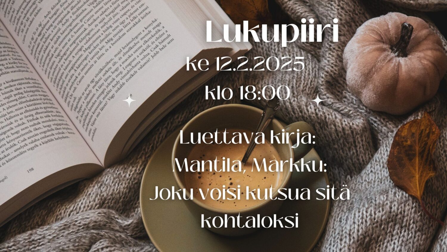 Lukupiiri kokoontuu