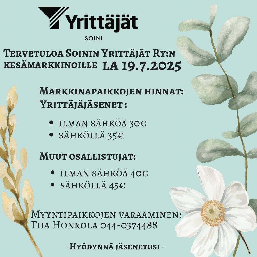 Soinin Yrittäjien kesämarkkinat