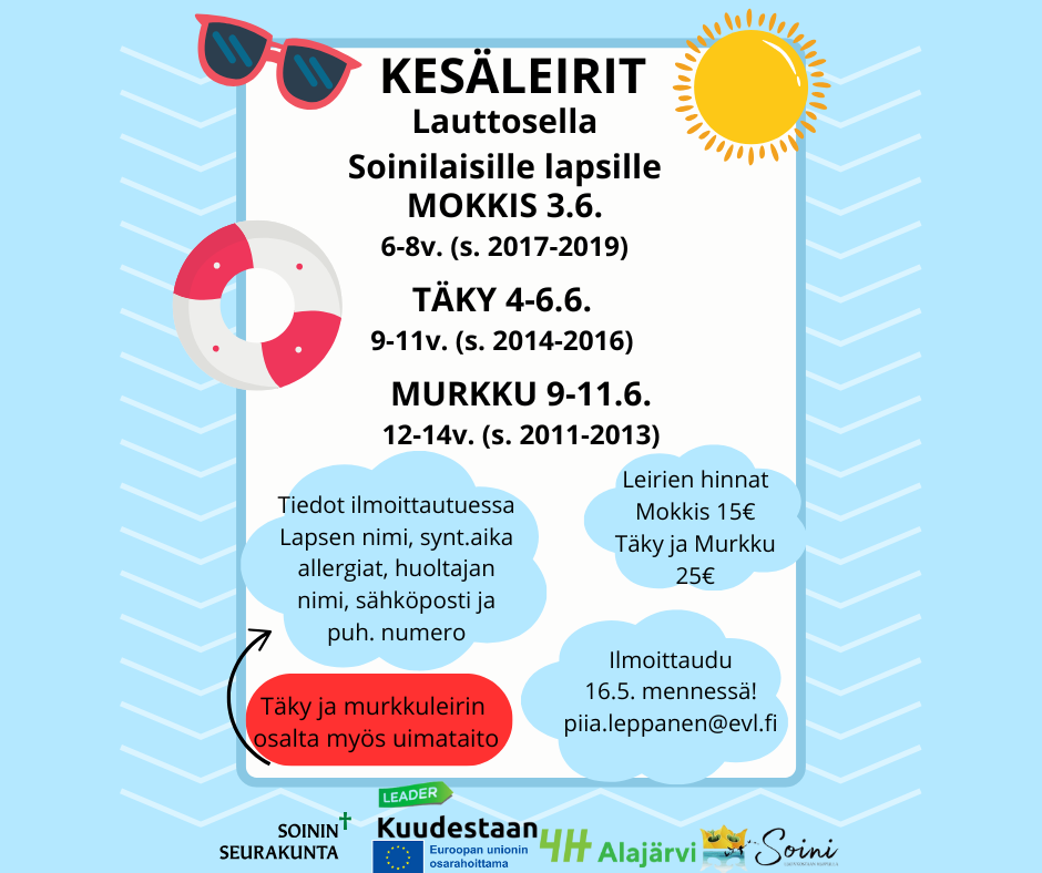 Kesäleirit soinilaisille lapsille