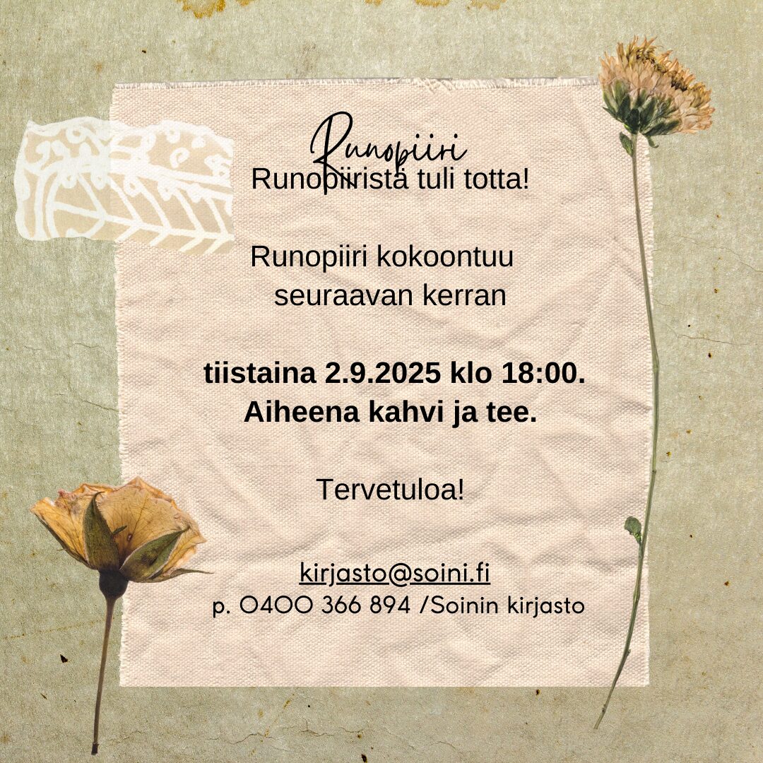 Runopiiri kokoontuu kirjastossa