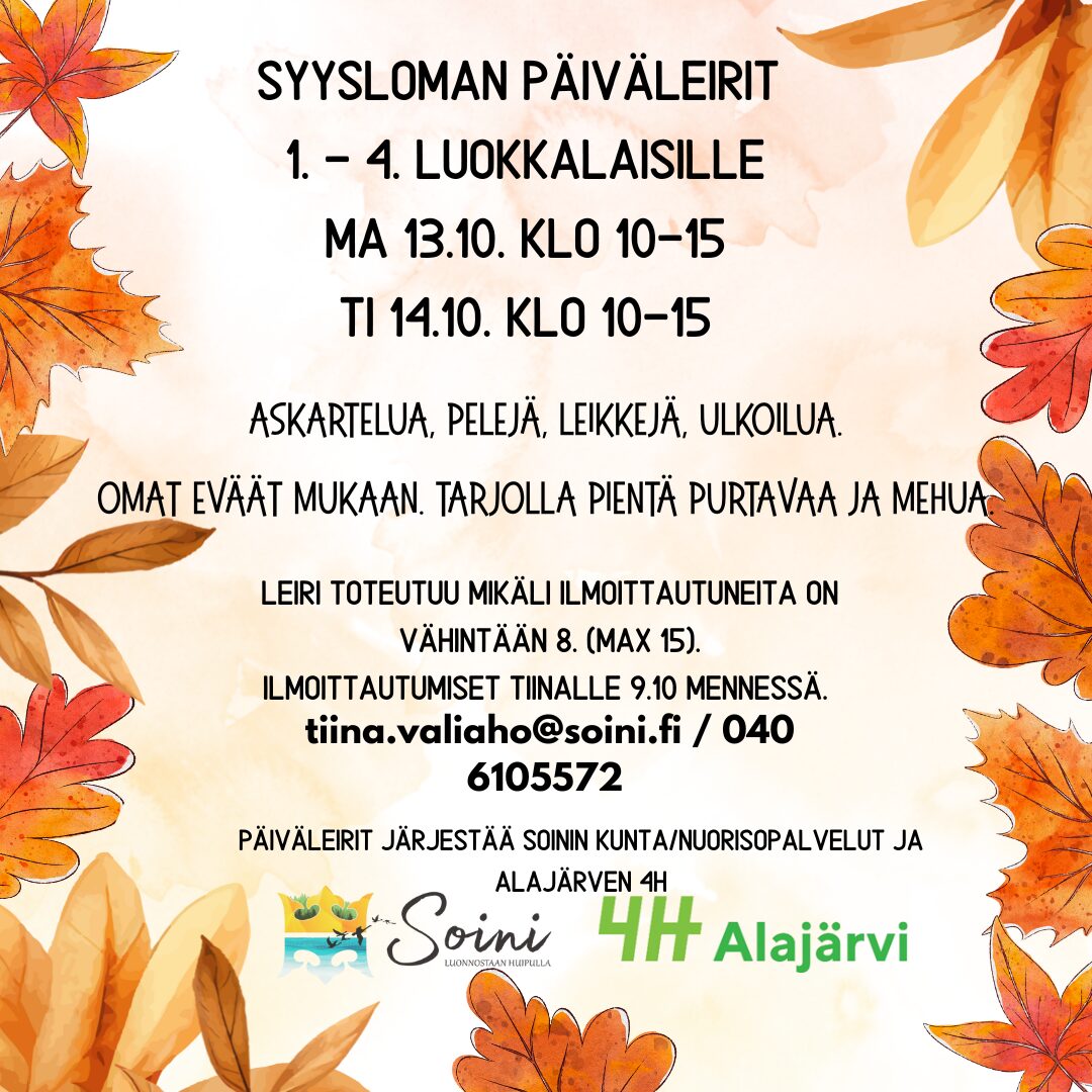 Syysloman päiväleirit