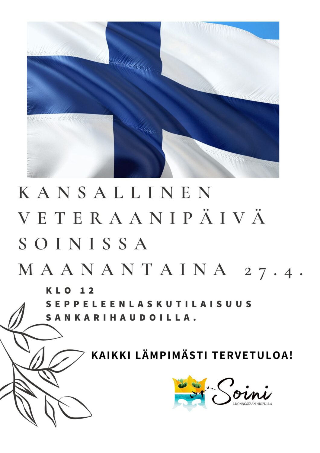 Kansallisen veteraanipäivän tilaisuus 27.4.