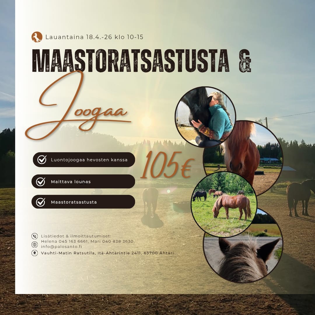 Joogaa ja maastoratsastusta