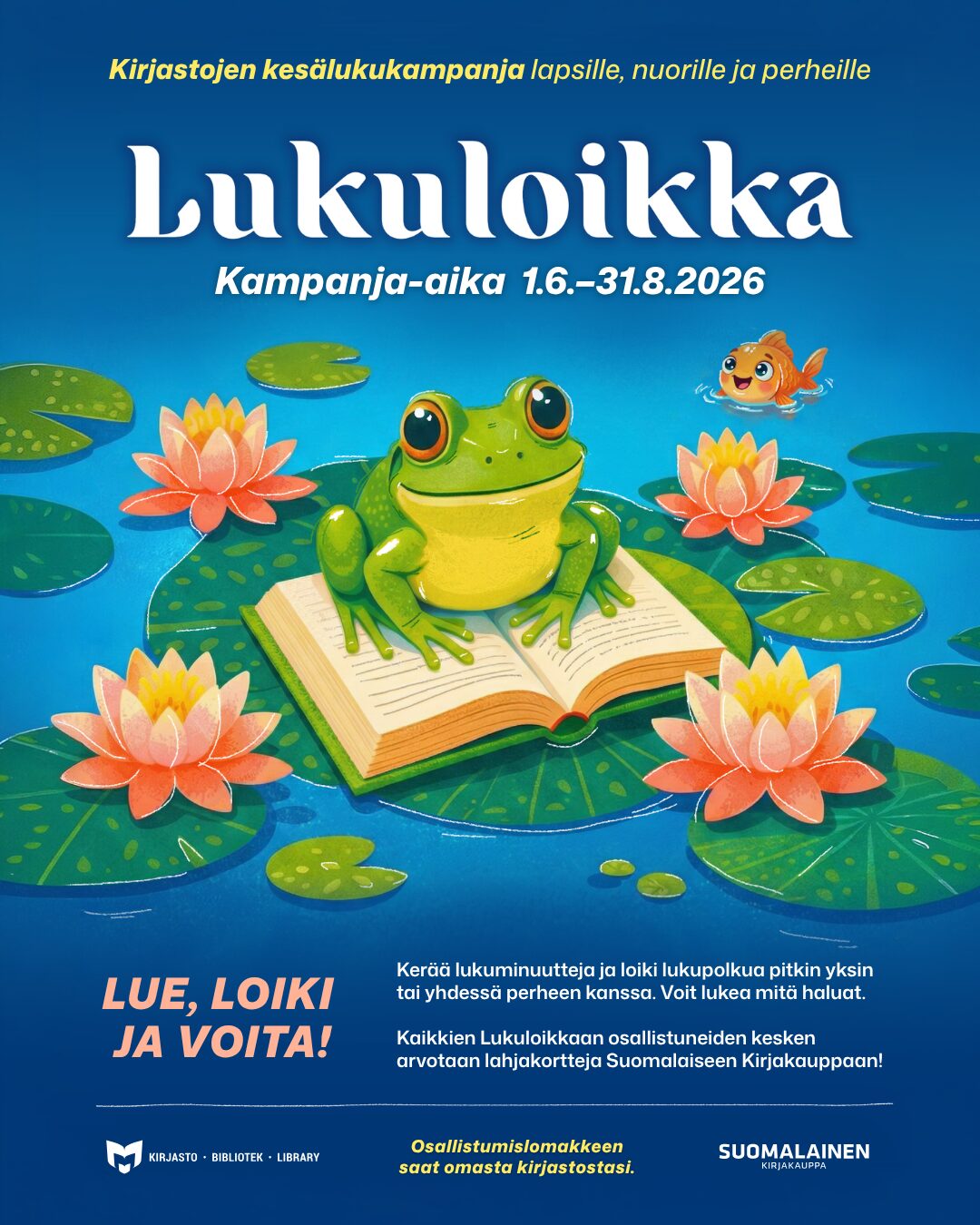 Lukuloikka: kesälukukampanja lapsille, nuorille ja perheille