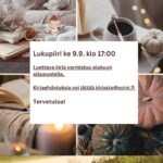 Lukupiirin tapaaminen 9.9.