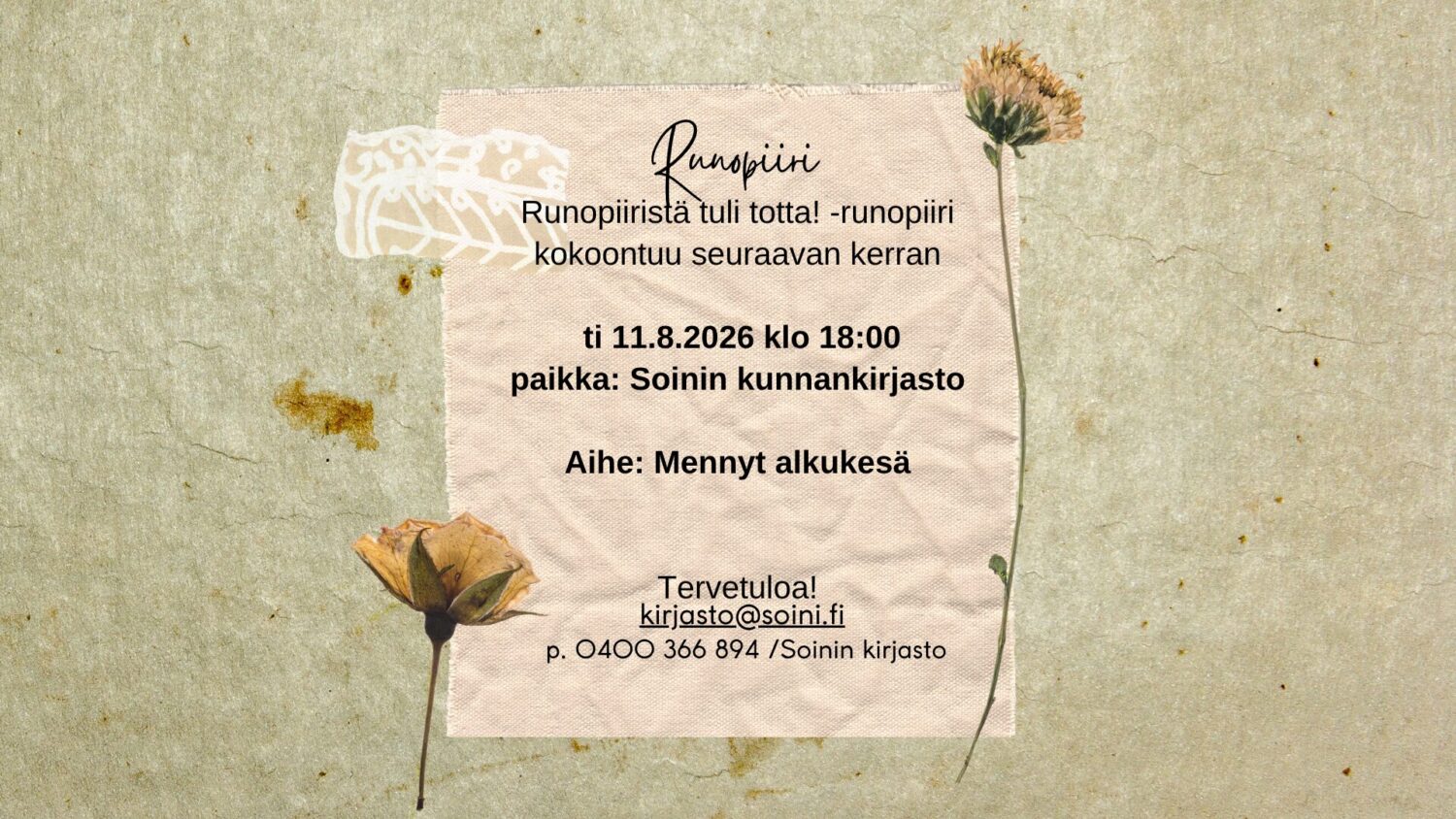 Runopiiristä tuli totta! -runopiiri