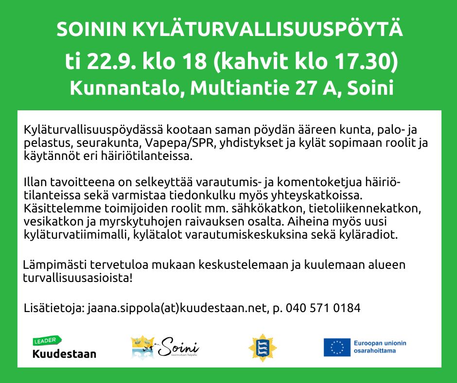 Soinin kyläturvallisuuspöytä