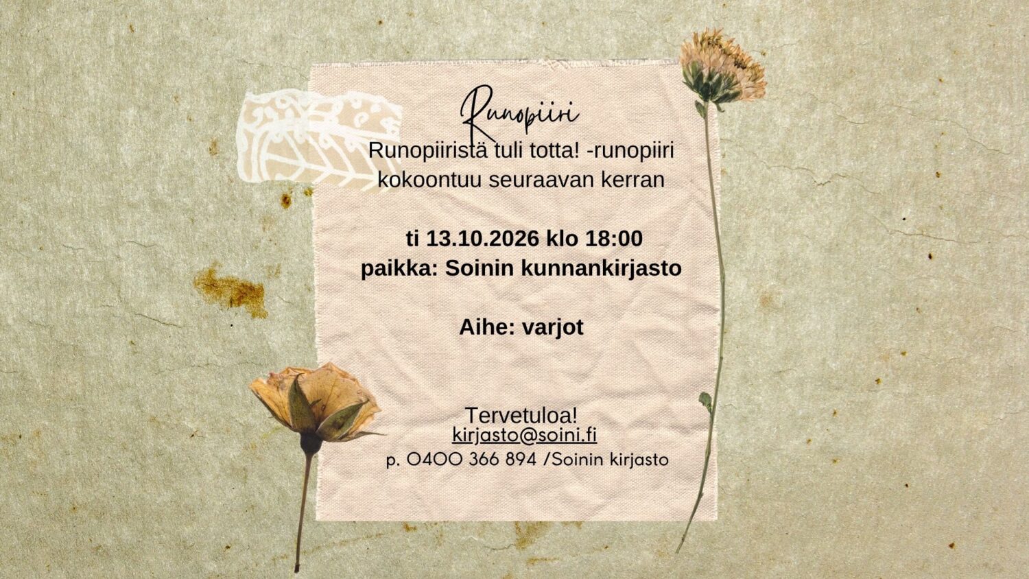 Runopiiristä tuli totta! -runopiiri