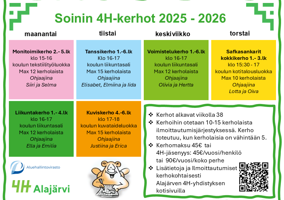 SOININ 4H-KERHOT kaudella 2025 – 2026