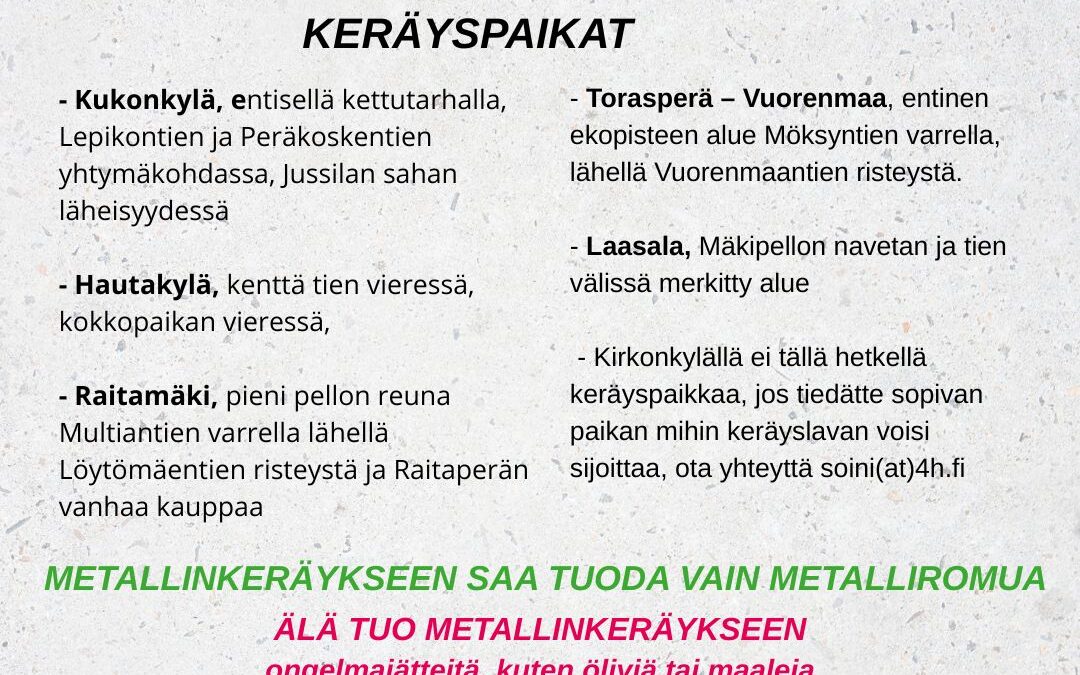 4H:n metallinkeräys